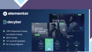 Decyber - Cyber Security Services Elementor Template Kit