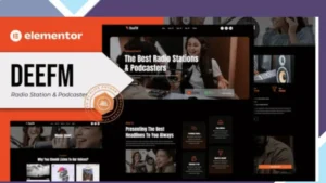 DeeFM - Radio Station and Podcaster Elementor Pro Template Kit