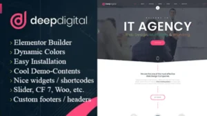 DeepDigital - Web Design Agency WordPress Theme