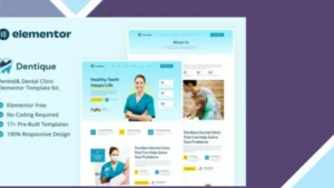 Dentique - Dentist and Dental Clinic Elementor Template Kit