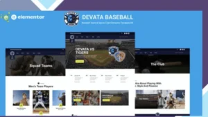 Devata - Baseball Team and Sports Club Elementor Template Kit