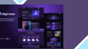 Digicraze - Digital Marketing Agency Elementor Pro Template Kit