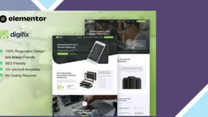 DigiFix - Mobile Phone Repair Elementor Pro Template Kit