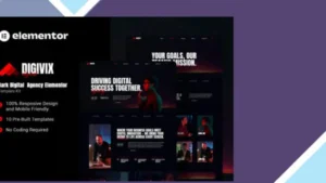 Digivix - Dark Digital Agency Elementor Template Kit