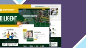 Diligent - Waste Management and Recycling Company Elementor Template Kit