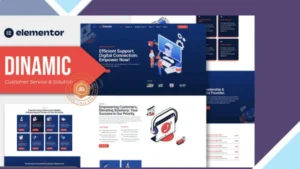 Dinamic - Customer Service and Solution Elementor Pro Template Kit