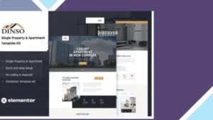 Dinso - Single Property and Apartment Elementor Template Kit