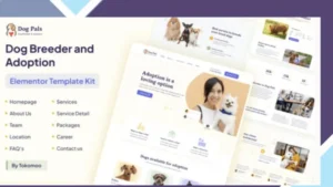Dog Pals - Dog Breeder and Adoption Elementor Template Kit