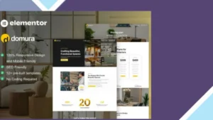 Domura - Interior Design and Architecture Elementor Pro Template Kit
