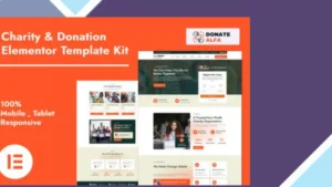 DonateAlfa - Charity and Donation Elementor Pro Template Kit