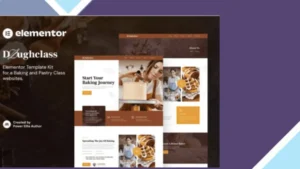 Doughclass - Baking and Pastry Class Elementor Template Kit