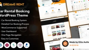 Dreams Rent - Car Rental Booking Management WordPress Theme
