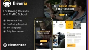 Driveria - Driving Course & Traffic School Elementor Template Kit