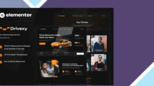 Drivexy - Car Rental Elementor Template Kit