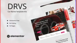 DRVS - Car Rental Elementor Template Kit