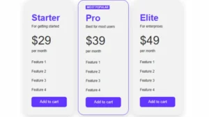 Easy Pricing Tables WordPress