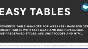 Easy Tables - Table Manager for WPBakery Page Builder