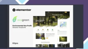 Ecogreen - Environmental Non Profit Elementor Template Kit