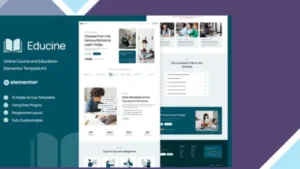 Educine - Online Course and Education Elementor Template Kit