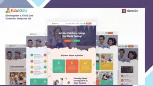 EduKids - Children Kindergarten Elementor Template Kit