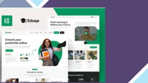 Eduqe - Online Courses Elementor Pro Template Kit