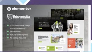 Eduversita - University and College Elementor Template Kit
