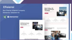 Efisiensi - Bus Charter and Rental Company Elementor Template Kit