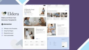 Eldera - Elderly and Senior Care Elementor Template Kit