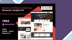 Elecfa - Electrician and Electrical Services Elementor Template Kit