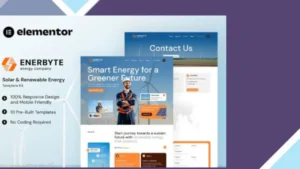 Enerbyte - Solar and Renewable Energy Elementor Template Kit