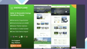 Energyland - Solar and Renewable Energy WordPress Theme