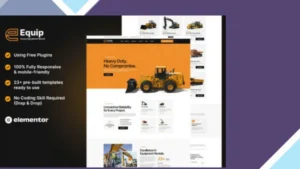 Equip - Heavy Equipment Rental Elementor Template Kit