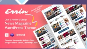 Errin - Personal Blog and Revolutionary WordPress Theme