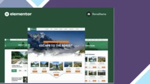 Escape - Forest Travel Adventure Elementor Pro Full Site Template Kit