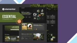 Essential - Photography NFT Portfolio Elementor Template Kit