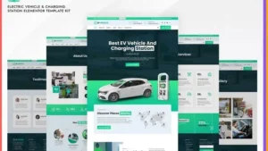 EVehicle - Electric Vehicle & Charging Station Elementor Template Kit