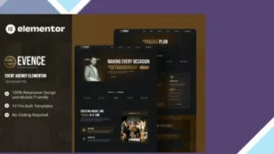 Evence - Event Agency Elementor Template Kit