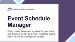 Event Schedule Manager