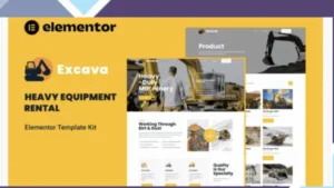 Excava - Heavy Equipment Rental Elementor Template Kit