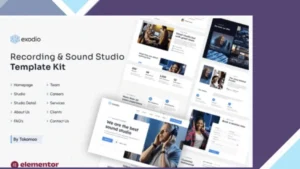 Exodio - Recording and Sound Studio Elementor Template Kit