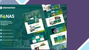 Fanas - Solar and Green Renewable Energy Solutions Elementor Template Kit