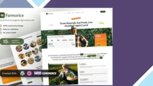Farmorice - Local Farm and Organic Agriculture Elementor Template Kit