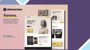 Femme - Feminine Business Consulting Elementor Template Kit