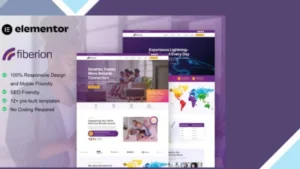 Fiberion - Broadband and Internet Service Provider Elementor Pro Template Kit