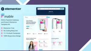 Finable - Online Payment Gateway and Fintech Elementor Template Kit