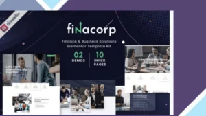 FinaCorp - Finance Corporate Elementor Template Kit