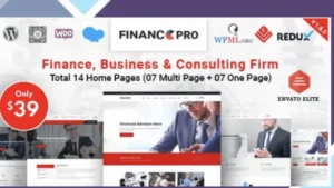 Finance Pro - Business and Consulting WordPress Theme