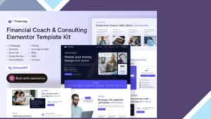 FinanSiap - Financial Coach and Consulting Elementor Pro Template Kit