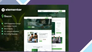 Fincco - Finance and Investment Company Elementor Pro Template Kit