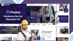 Fixano - Handyman Services Elementor Template Kit